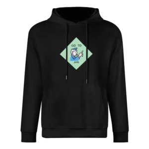 Go To Jail Funny Classic Monopoly Game Board Graphic Retro Tee Shirt European Size Men Hoodie