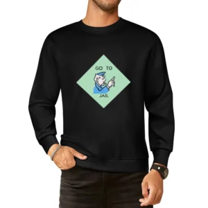 Go To Jail Funny Classic Monopoly Game Board Graphic Retro Tee Shirt European Size Pullover Sweater