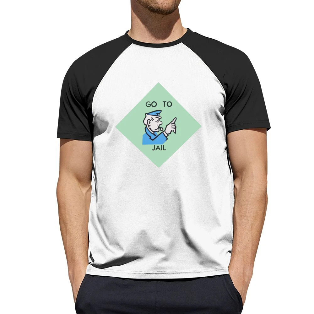 Go To Jail Funny Classic Monopoly Game Board Graphic Retro Tee Shirt Men Short Sleeve T-Shirt