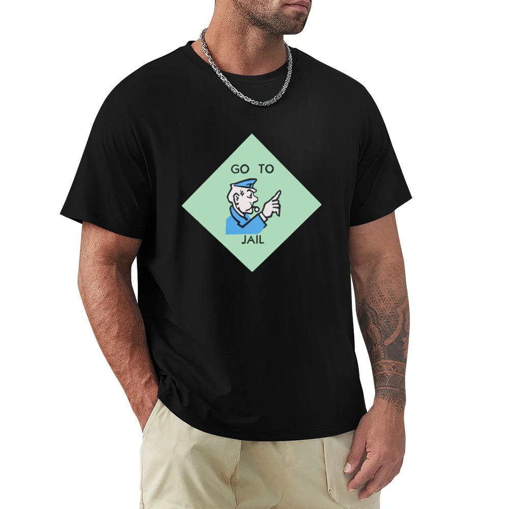 Go To Jail Funny Classic Monopoly Game Board Graphic Retro Tee Shirt Premium Men T-shirt