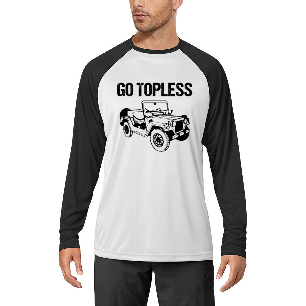 Go Topless Funny Jeep Wrangler TJ Car Men Long Sleeve T-Shirt