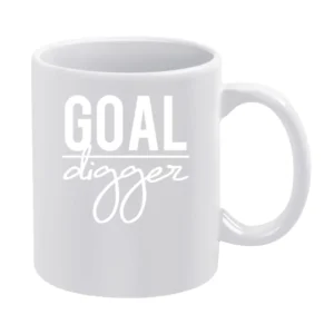 Goal Digger Funny Pun Popular Fashion Graphic Tee Shirt White Mug