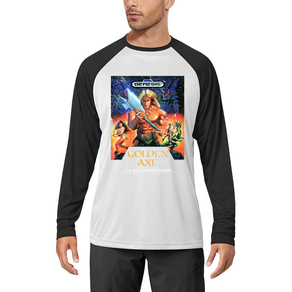 Golden Axe Sega Genesis Old School Retro Video Game Fan Distressed T S Men Long Sleeve T-Shirt