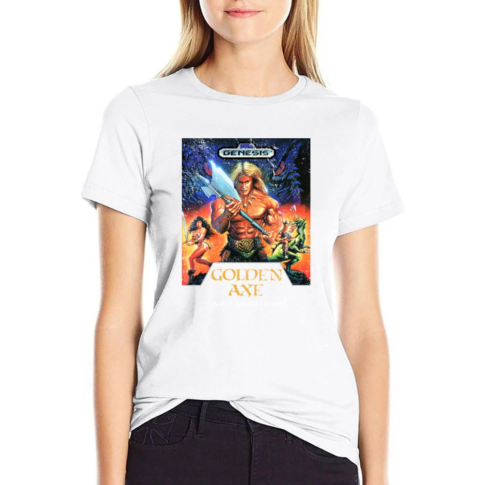 Golden Axe Sega Genesis Old School Retro Video Game Fan Distressed T S US Size Women Ladies T-shirt