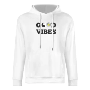 Good Vibes Peace Flower Graphic Tee Shirt European Size Men Hoodie