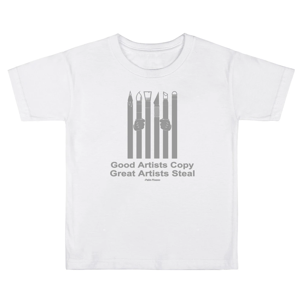 Good artists copy great artist steal - pablo picasso Kids Boys Girls T-Shirt