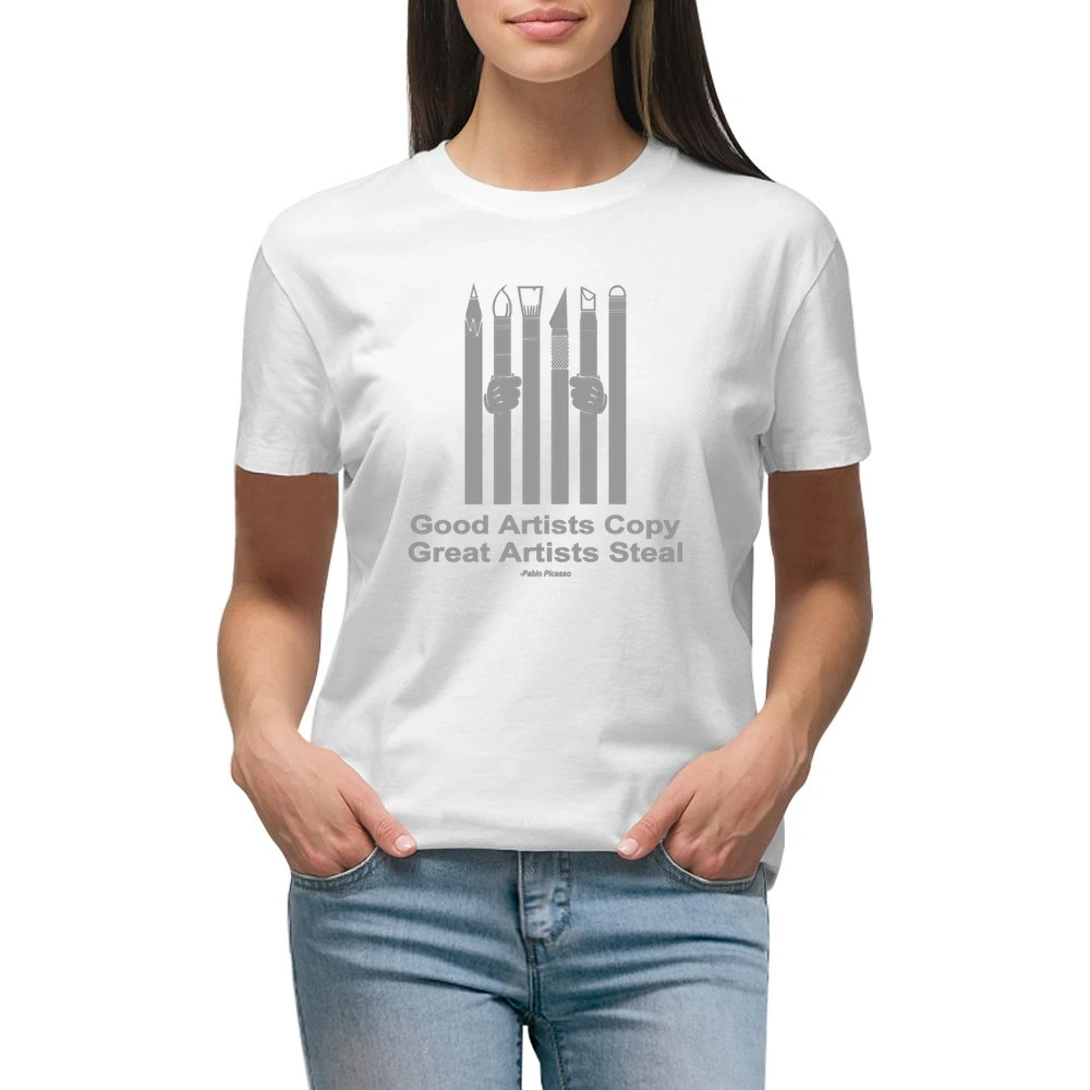 Good artists copy great artist steal - pablo picasso Premium Women Ladies T-shirt