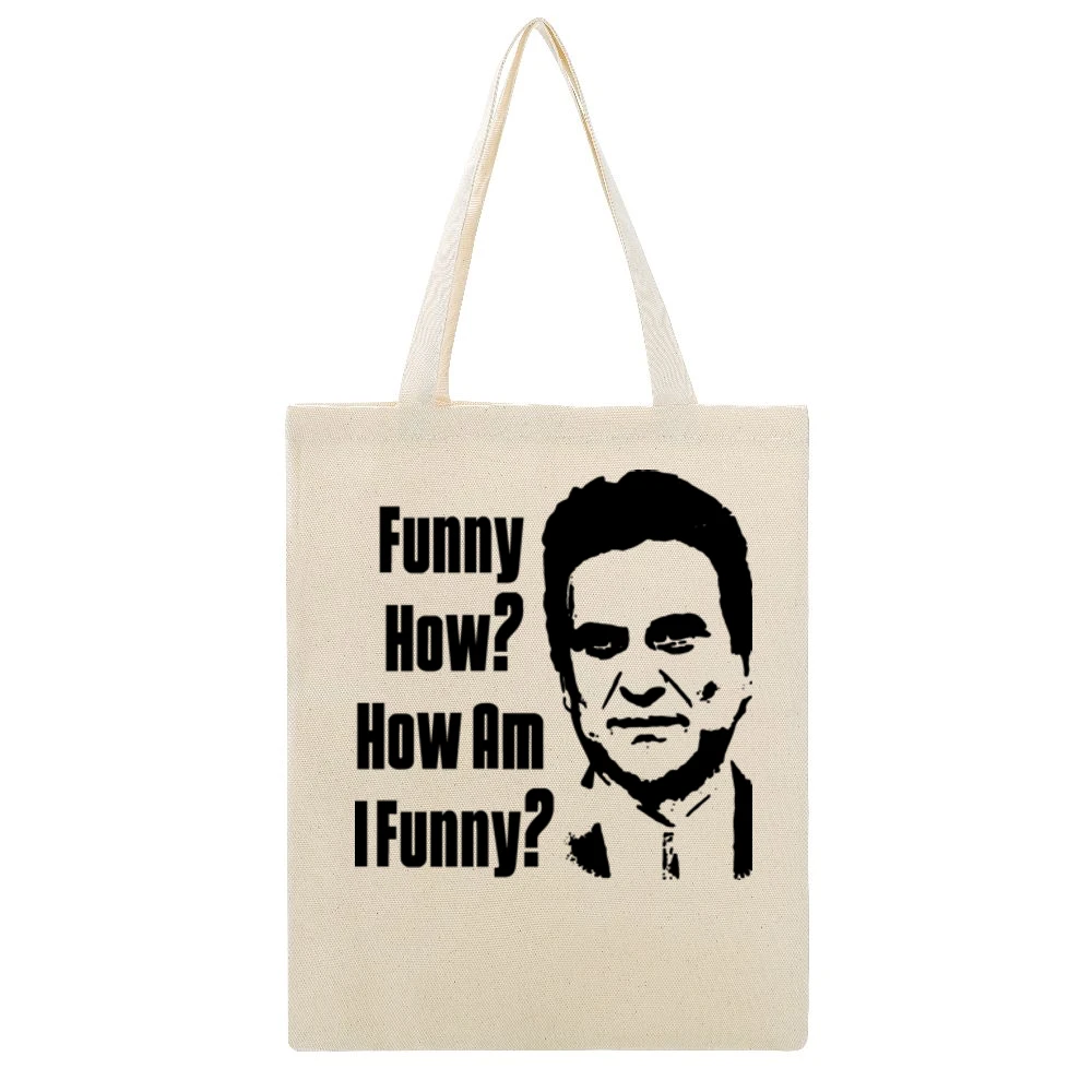 Goodfellas Crime Funny How Movie Beige Canvas Tote Shopping Bag