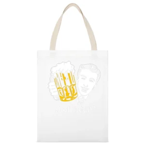 Got beer ? funny alcoholic drink retro man White Canvas Tote Shopping Bag