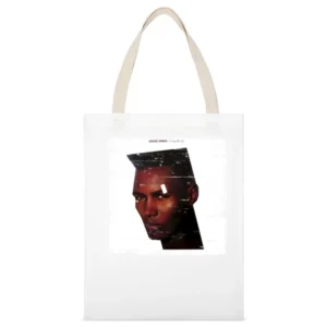 Grace Jones Living My Life Album Cover Distressed Image White Canvas Tote Shopping Bag
