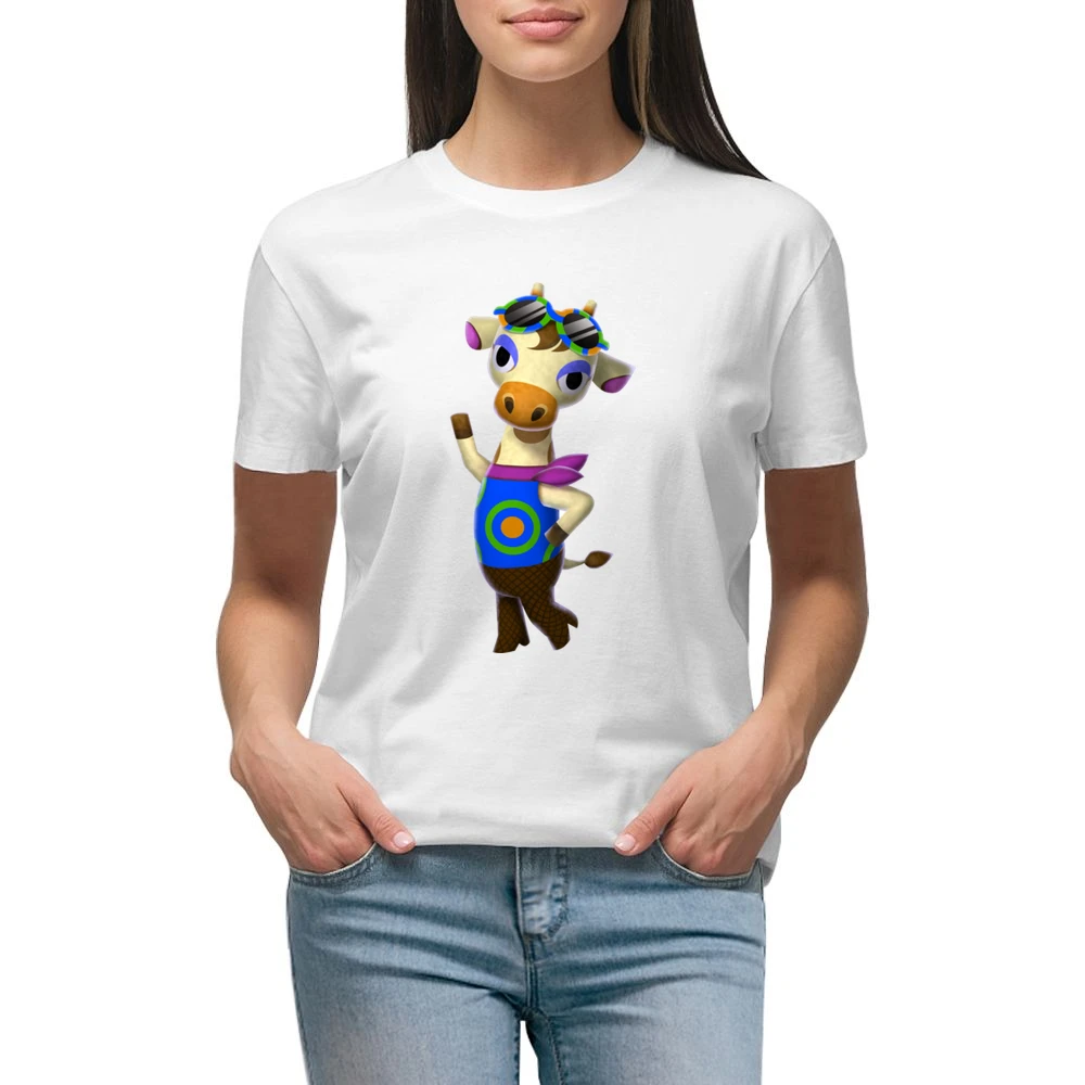 Gracie From Animal Crossing Nintendo Character Video Game Premium Women Ladies T-shirt