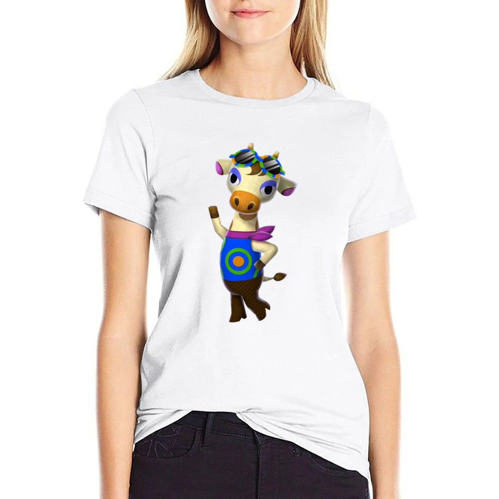 Gracie From Animal Crossing Nintendo Character Video Game US Size Women Ladies T-shirt