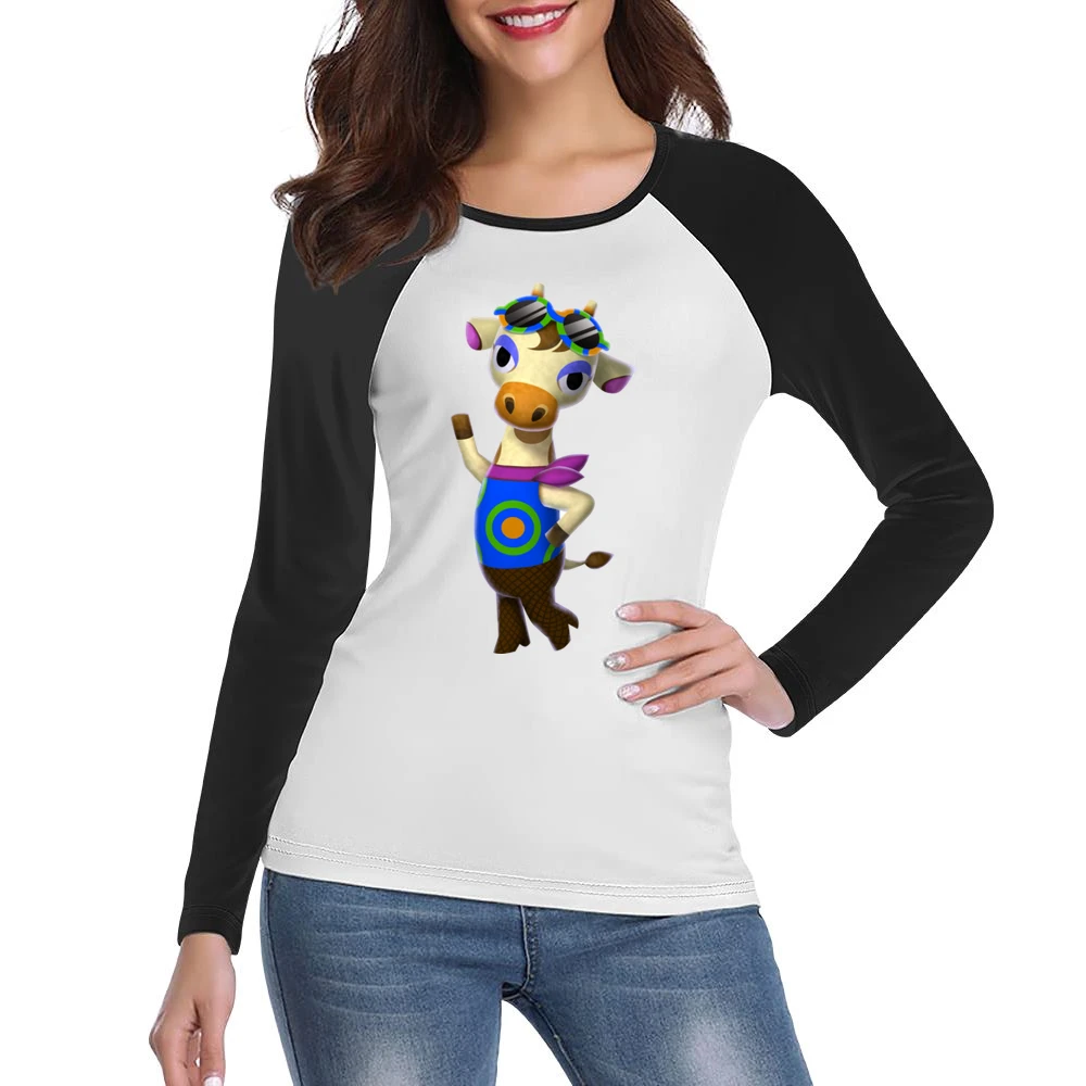 Gracie From Animal Crossing Nintendo Character Video Game Women Ladies Long Sleeve T-Shirt