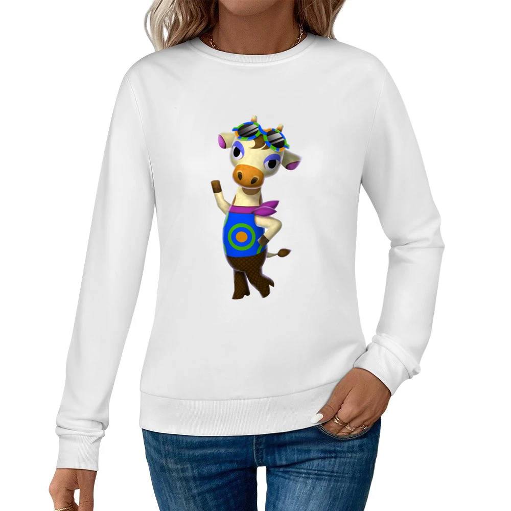 Gracie From Animal Crossing Nintendo Character Video Game Women Pullover Sweatshirt
