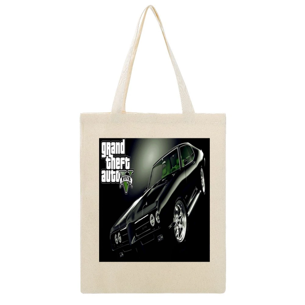 Grand Theft Auto 5 Gta5 Gto Tshirt (all Styles And Colors Available) Beige Canvas Tote Shopping Bag