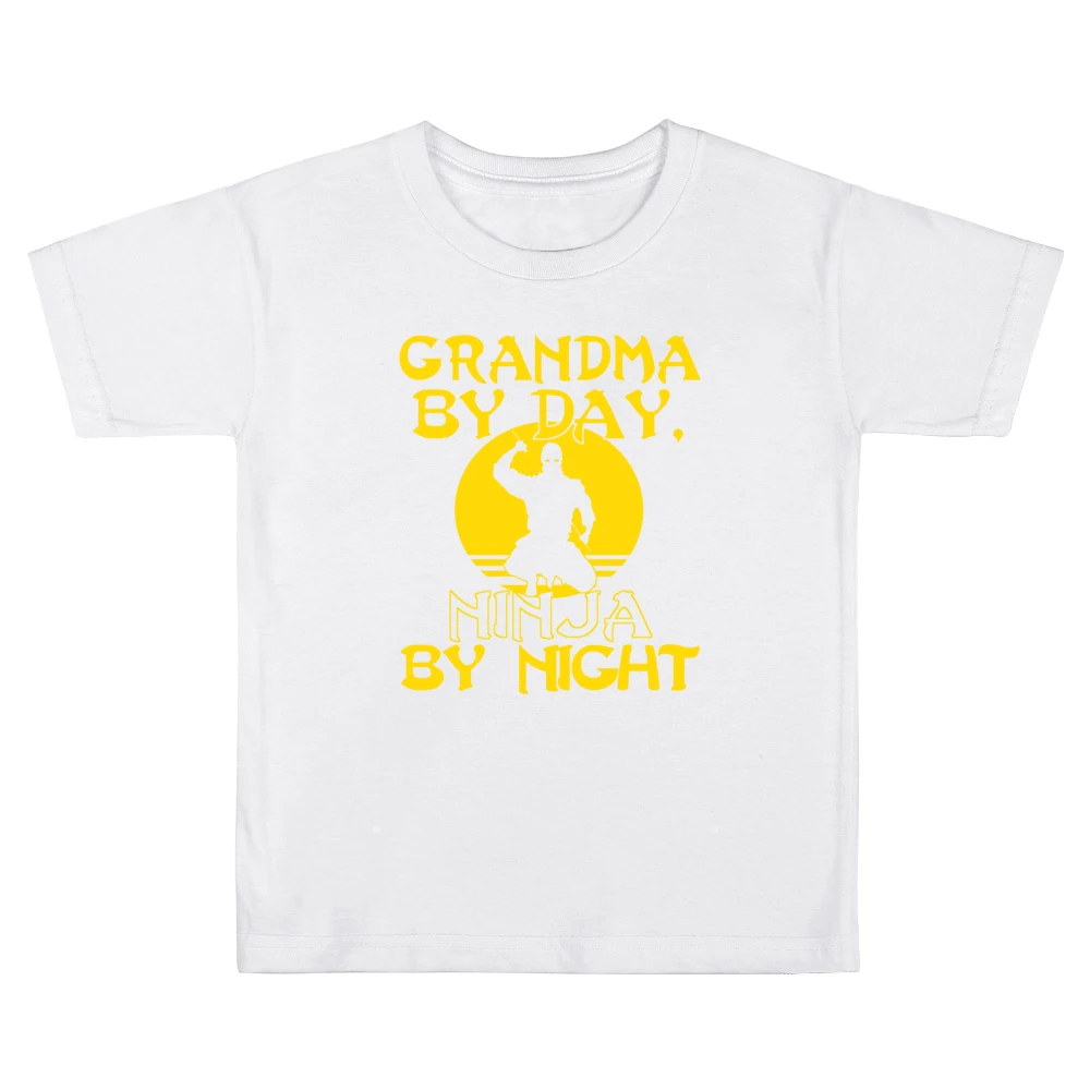 Grandma By Day Ninja By Night Tshirt Kids Boys Girls T-Shirt