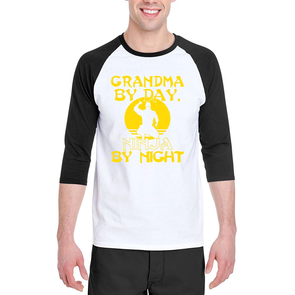Grandma By Day Ninja By Night Tshirt Men 3/4 Sleeve T-Shirt