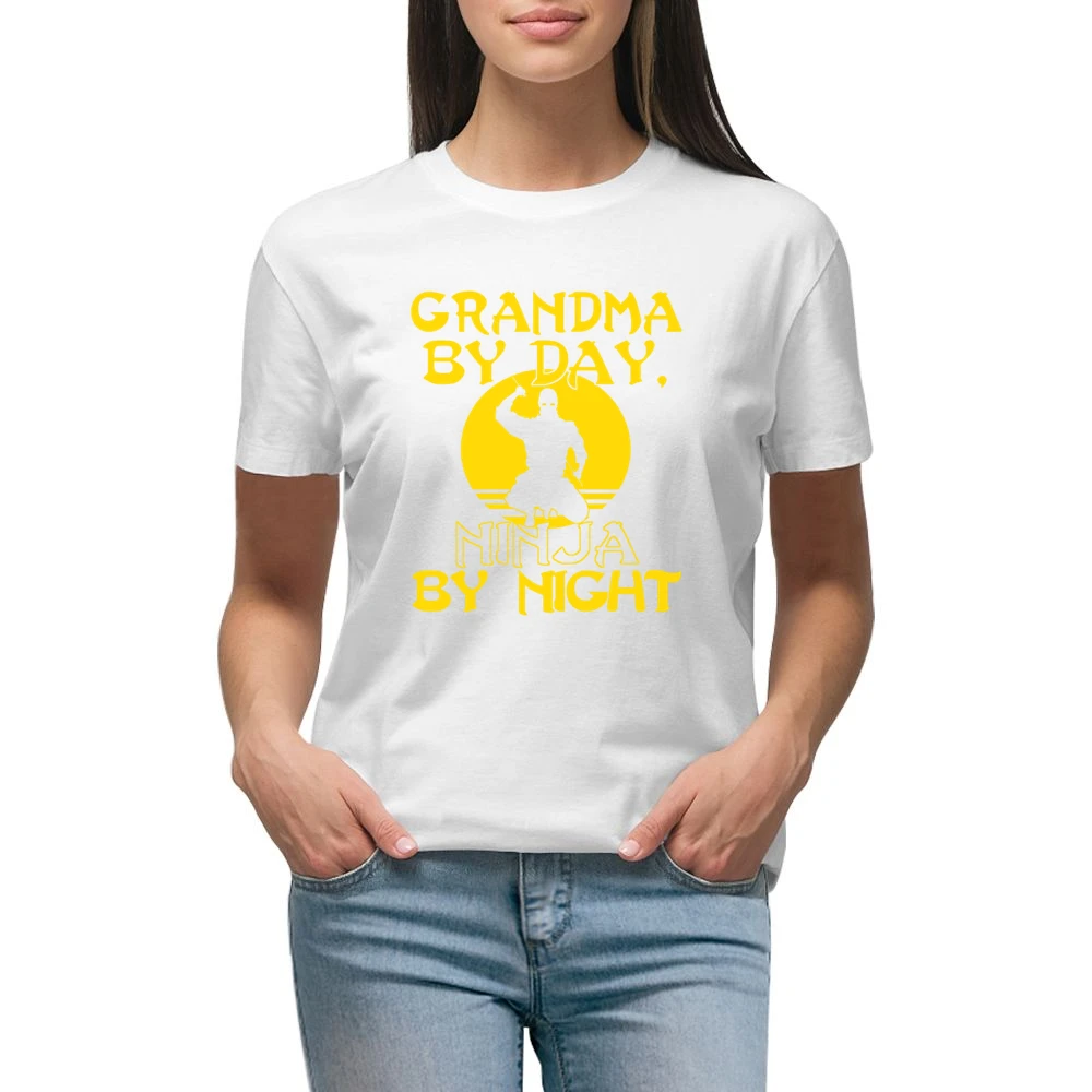 Grandma By Day Ninja By Night Tshirt Premium Women Ladies T-shirt