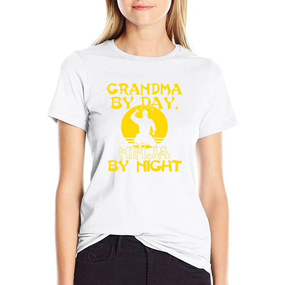 Grandma By Day Ninja By Night Tshirt US Size Women Ladies T-shirt