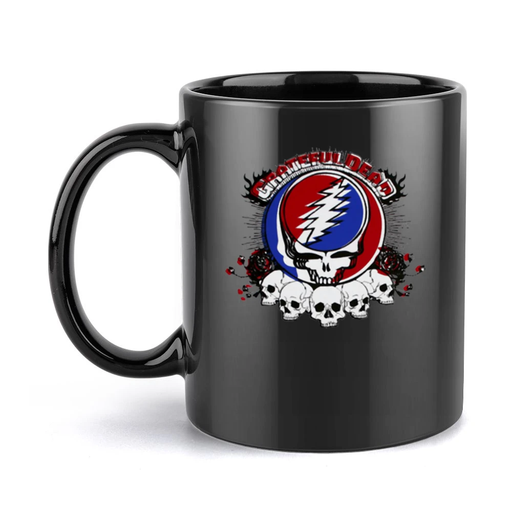 Grateful death skull Black Mug