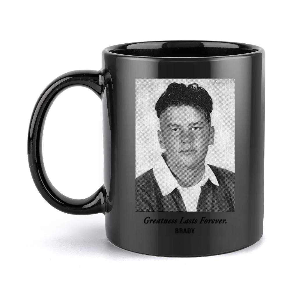 Greatness Lasts Forever Tom Brady Yearbook Black Mug
