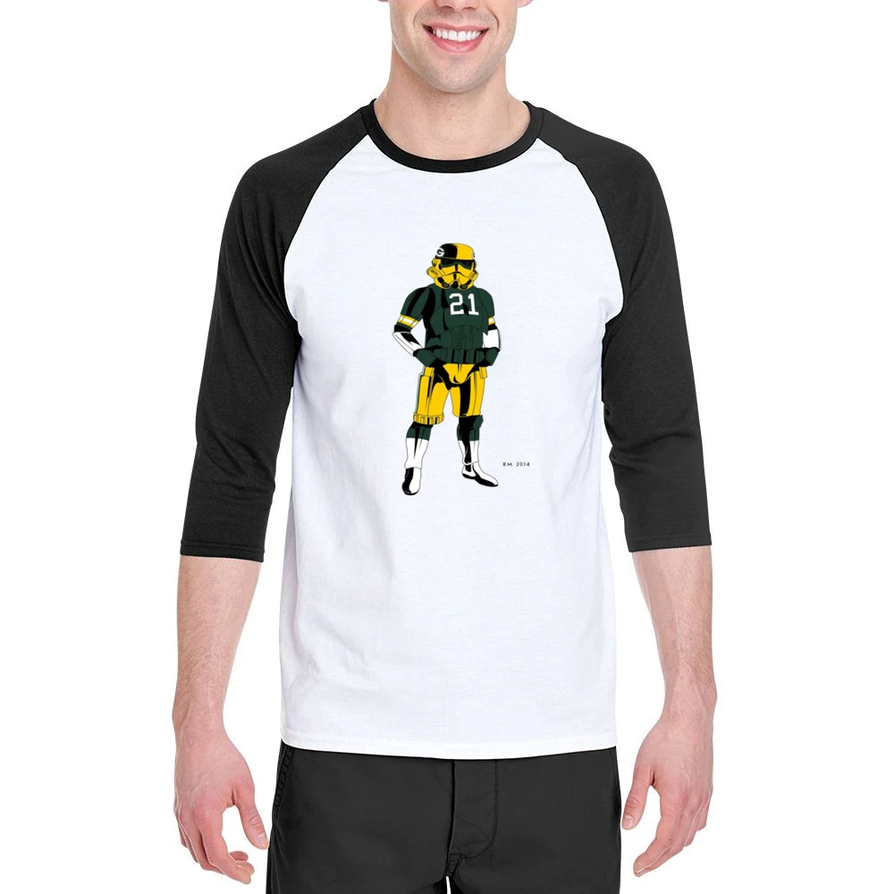 Green Bay Packers Storm Trooper Tshirt Men 3/4 Sleeve T-Shirt