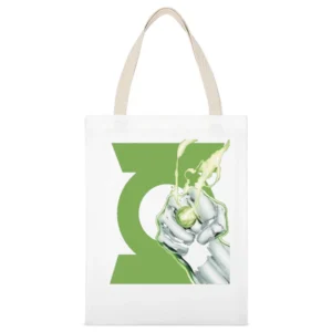 Green Lantern DC Comic White Canvas Tote Shopping Bag
