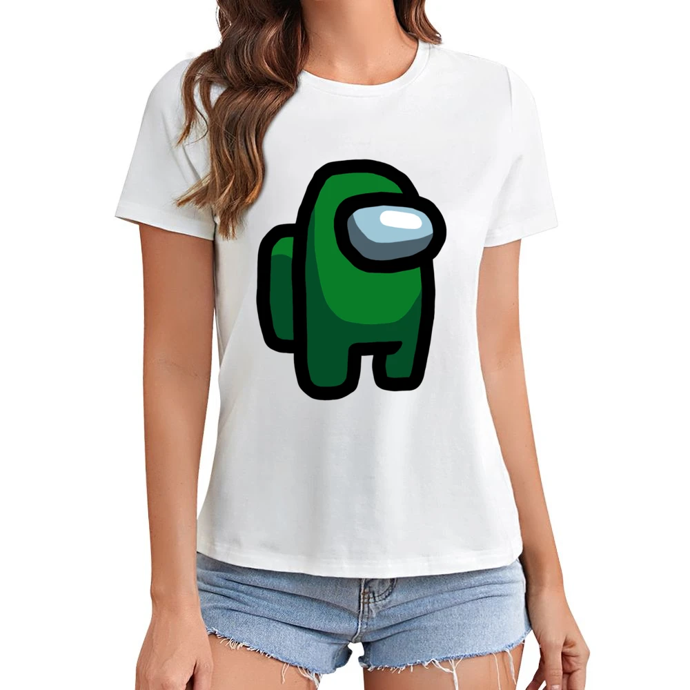 Green Suspect Fun Video Game Fan Asian Size Women Ladies T-shirt