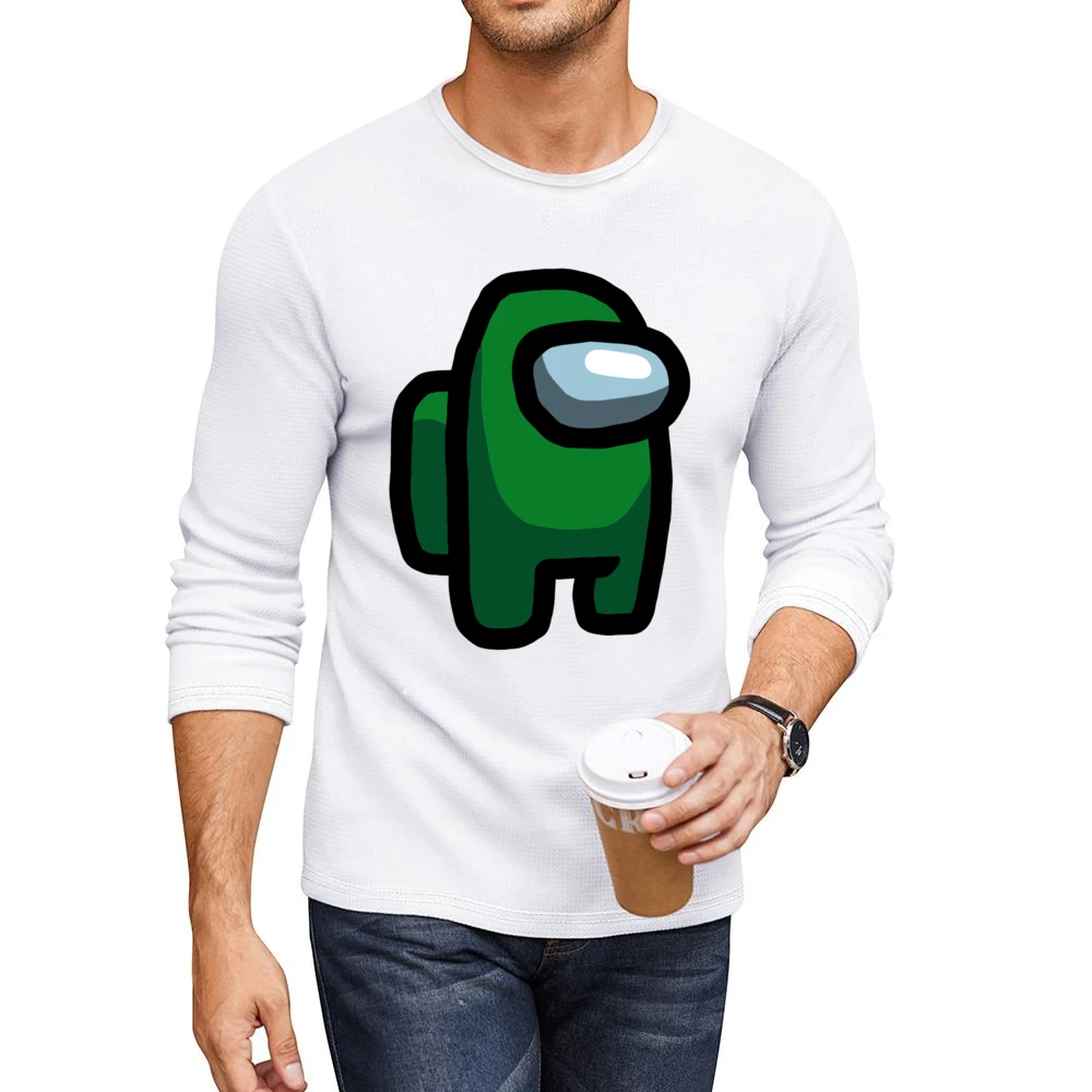 Green Suspect Fun Video Game Fan Men CrewNeck Long Sleeve T-Shirt