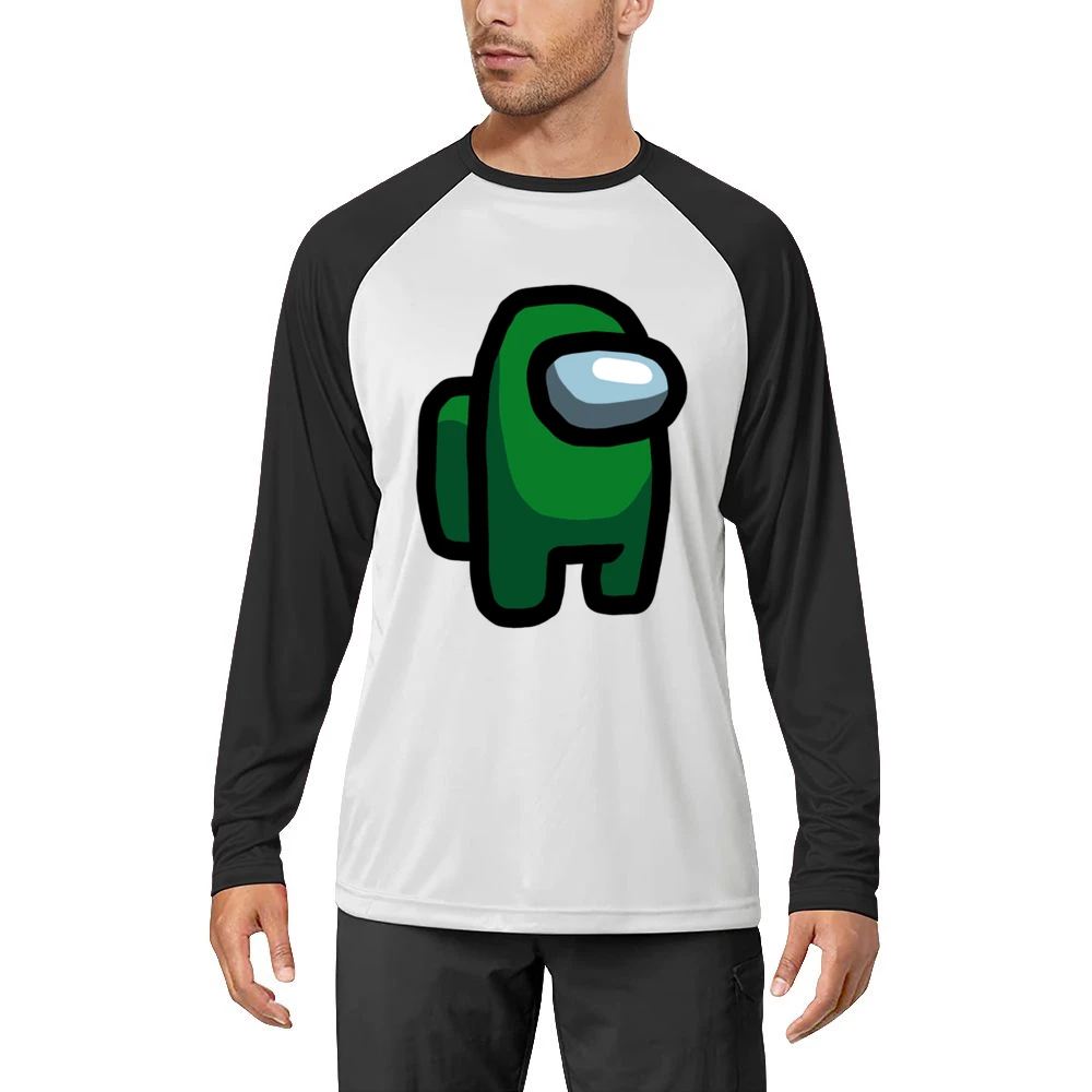 Green Suspect Fun Video Game Fan Men Long Sleeve T-Shirt
