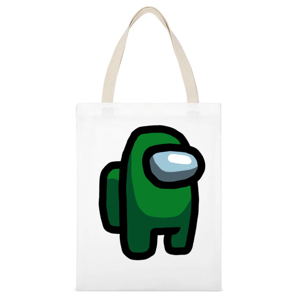 Green Suspect Fun Video Game Fan White Canvas Tote Shopping Bag