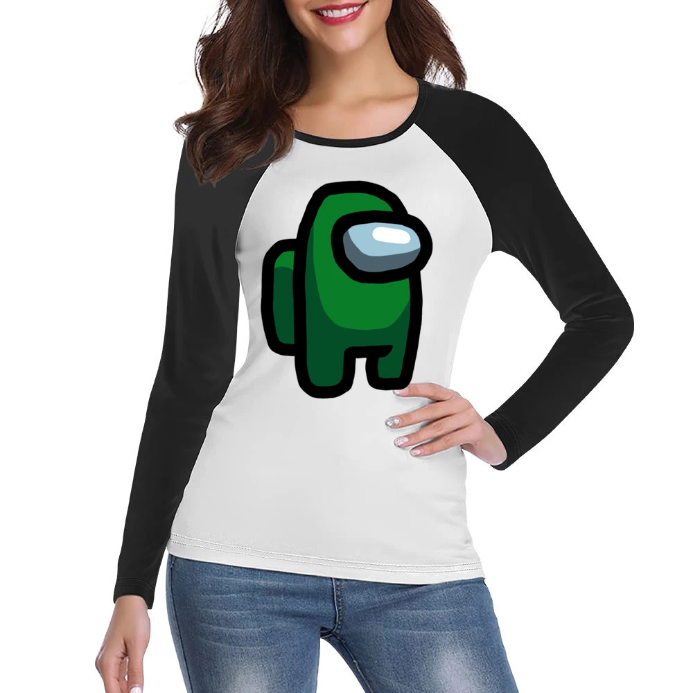 Green Suspect Fun Video Game Fan Women Ladies Long Sleeve T-Shirt