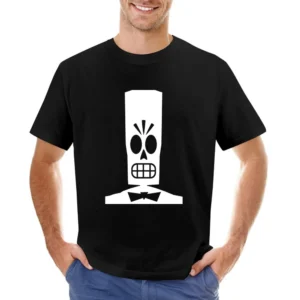 Grim Fandango Manny Calavera Video Game Asian Size Men T-Shirt