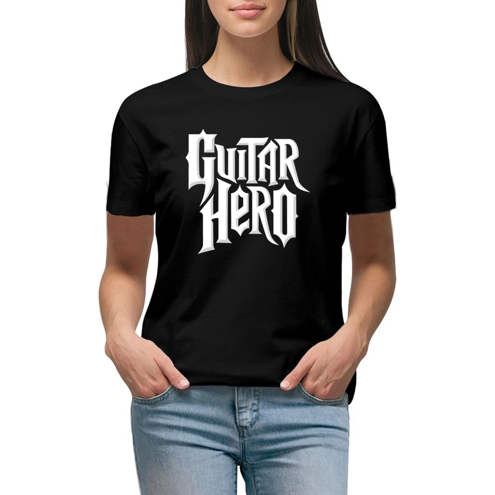 Guitar Hero Music Premium Women Ladies T-shirt