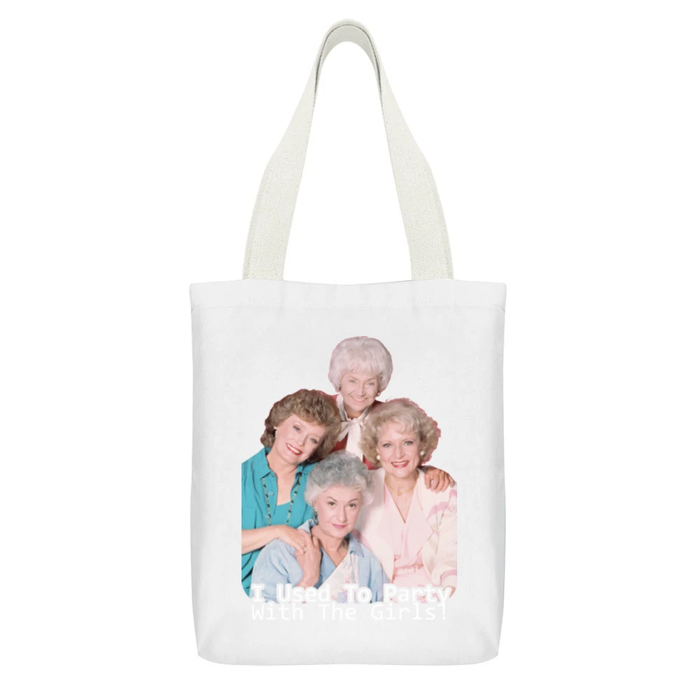 Guitar Hero Music White Canvas Tote Shopping Bag With Interior Pocket