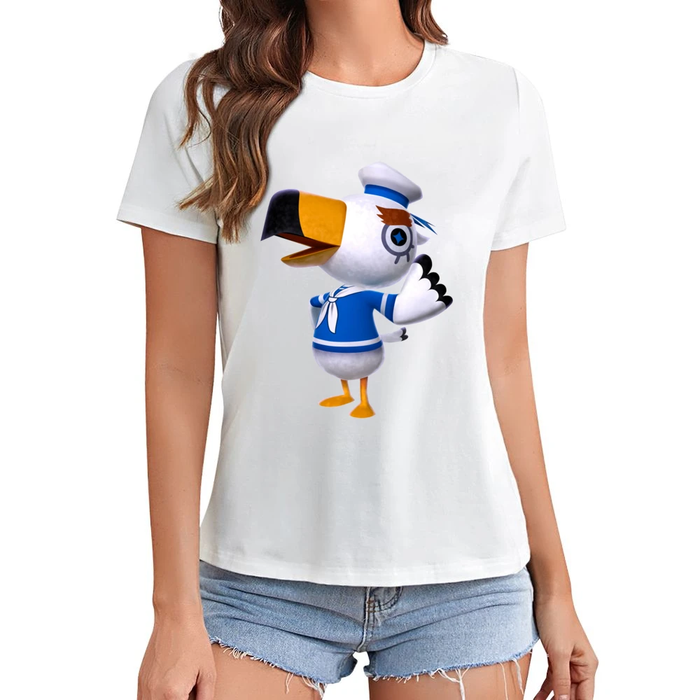 Gulliver From Animal Crossing Nintendo Character Video Game Asian Size Women Ladies T-shirt