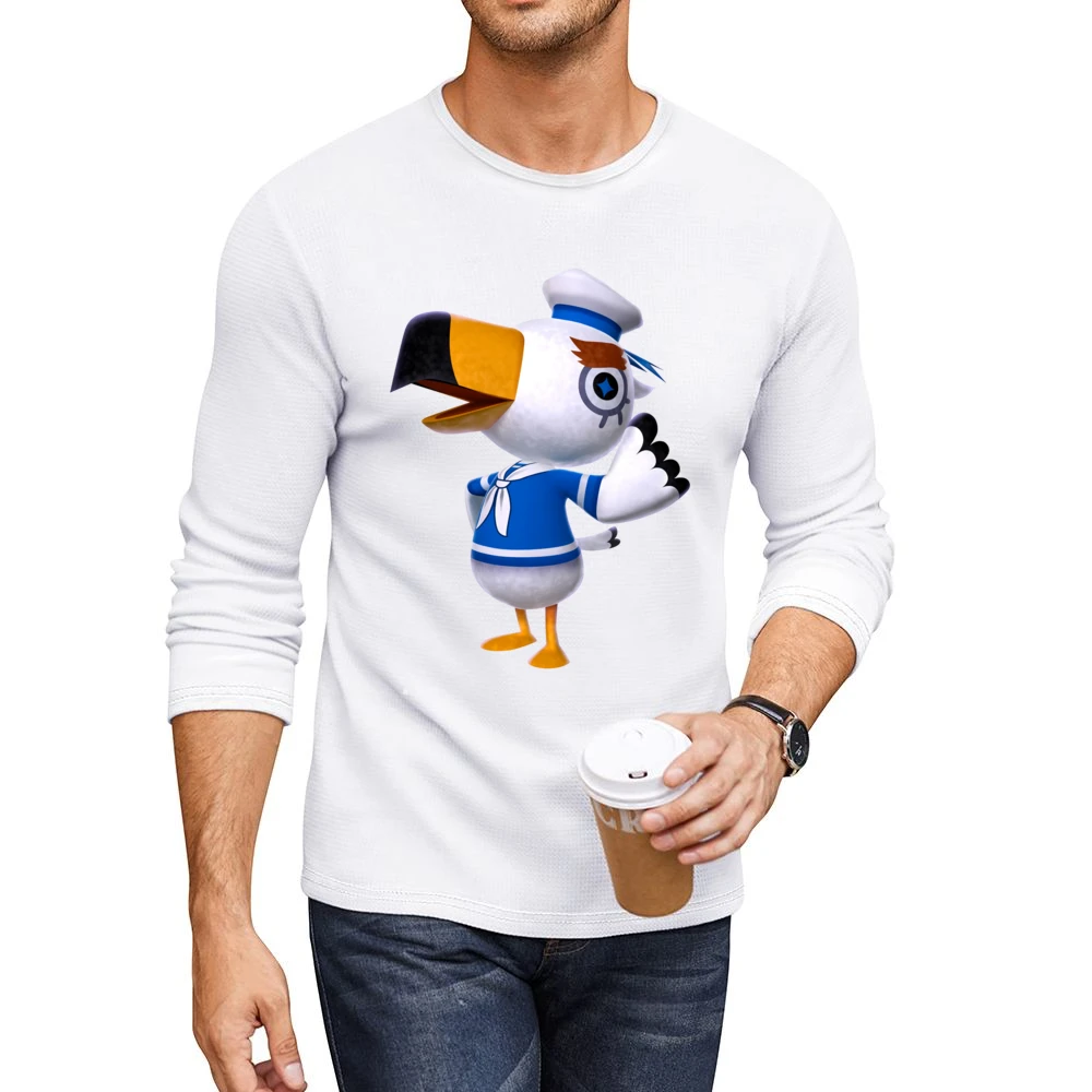 Gulliver From Animal Crossing Nintendo Character Video Game Men CrewNeck Long Sleeve T-Shirt