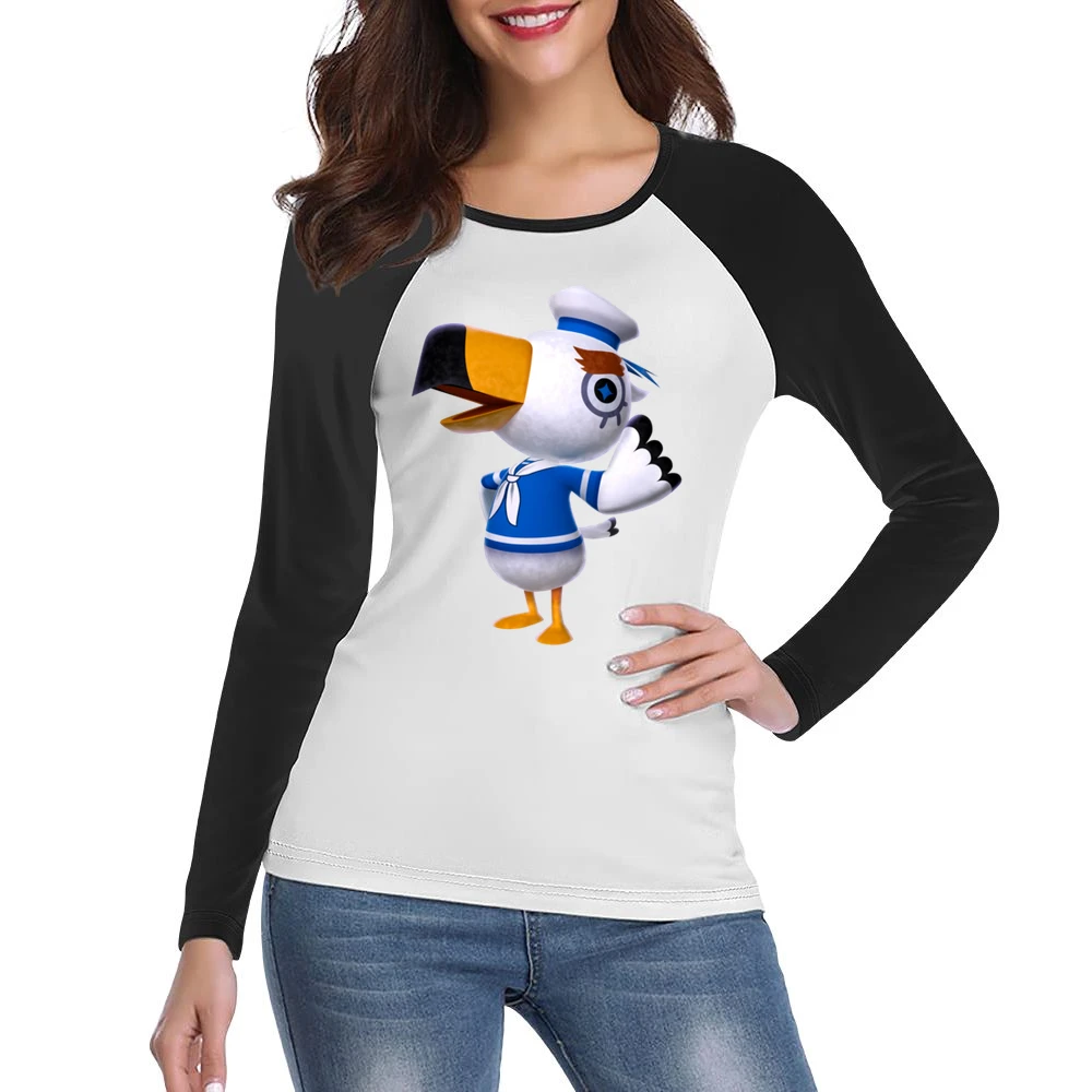 Gulliver From Animal Crossing Nintendo Character Video Game Women Ladies Long Sleeve T-Shirt