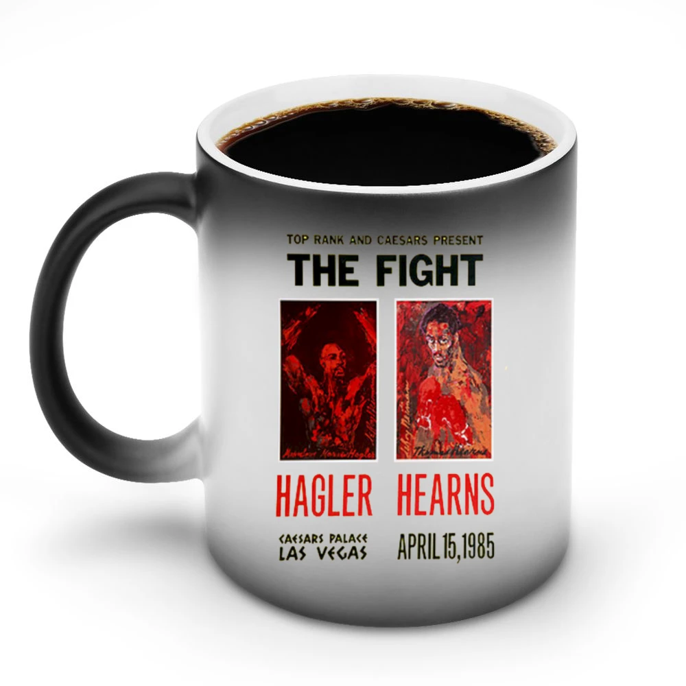 Hagler vs Hearns Boxing Fight Poster Discoloration Mug