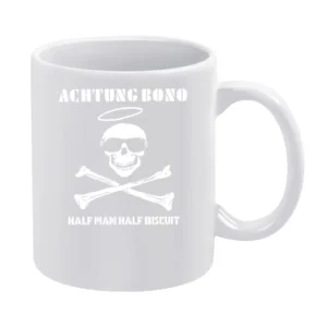 Half Man Half Biscuit Achtung Bono White Mug