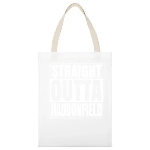 Halloween Straight Outta Haddonfield Tshirt White Canvas Tote Shopping Bag