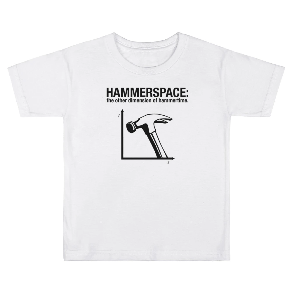 Hammerspace Funny Retro Hammertime Parody Kids Boys Girls T-Shirt