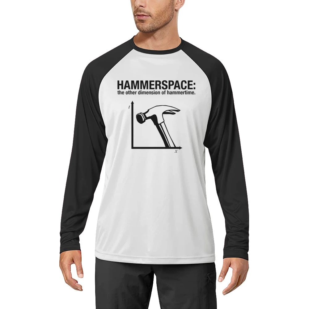 Hammerspace Funny Retro Hammertime Parody Men Long Sleeve T-Shirt