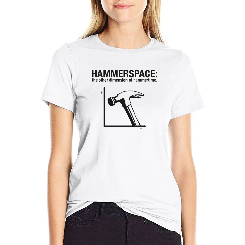 Hammerspace Funny Retro Hammertime Parody US Size Women Ladies T-shirt
