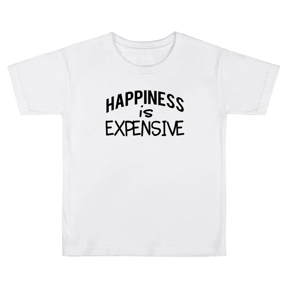 Happiness Is Expensive Fun Shopping Lover Graphic Kids Boys Girls T-Shirt