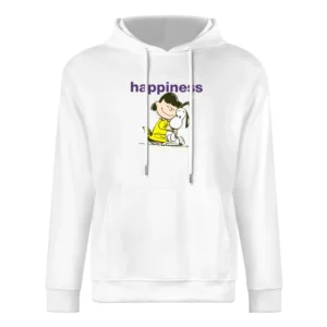 Happiness is a warm puppy - girls hugh a little dog European Size Men Hoodie