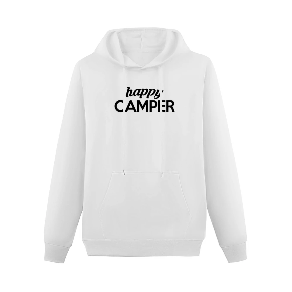 Happy Camper Fun Graphic Tee Shirt Men Hoodie With Pocket