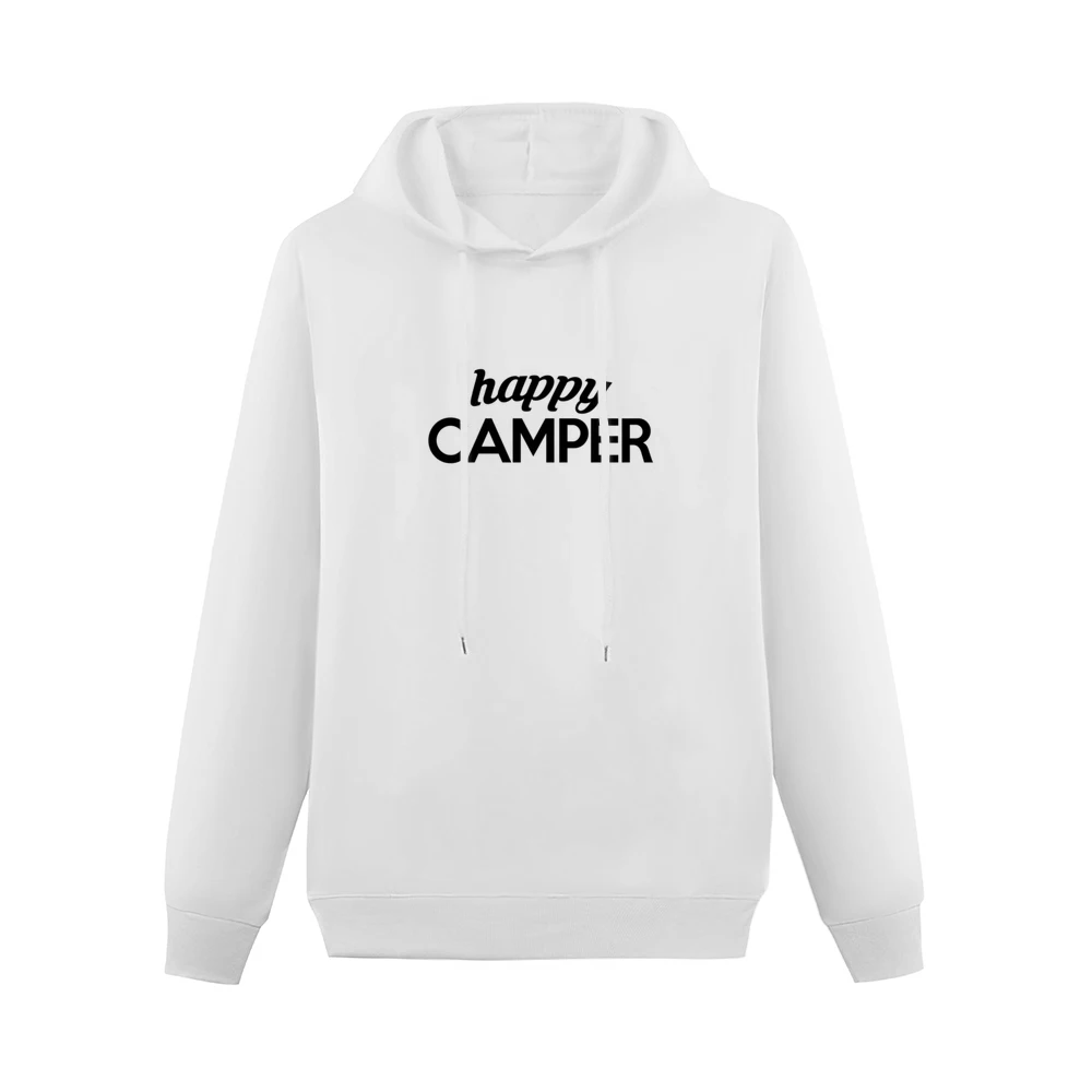 Happy Camper Fun Graphic Tee Shirt Men Hoodie Without Pocket