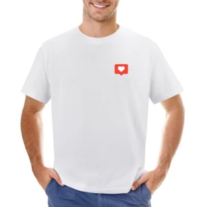 Heart Bubble Instagram Sticker Graphic Ladies Asian Size Men T-Shirt