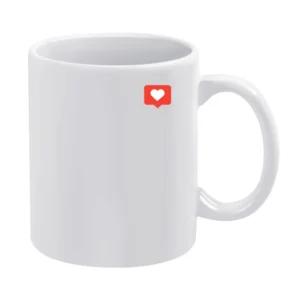 Heart Bubble Instagram Sticker Graphic Ladies White Mug